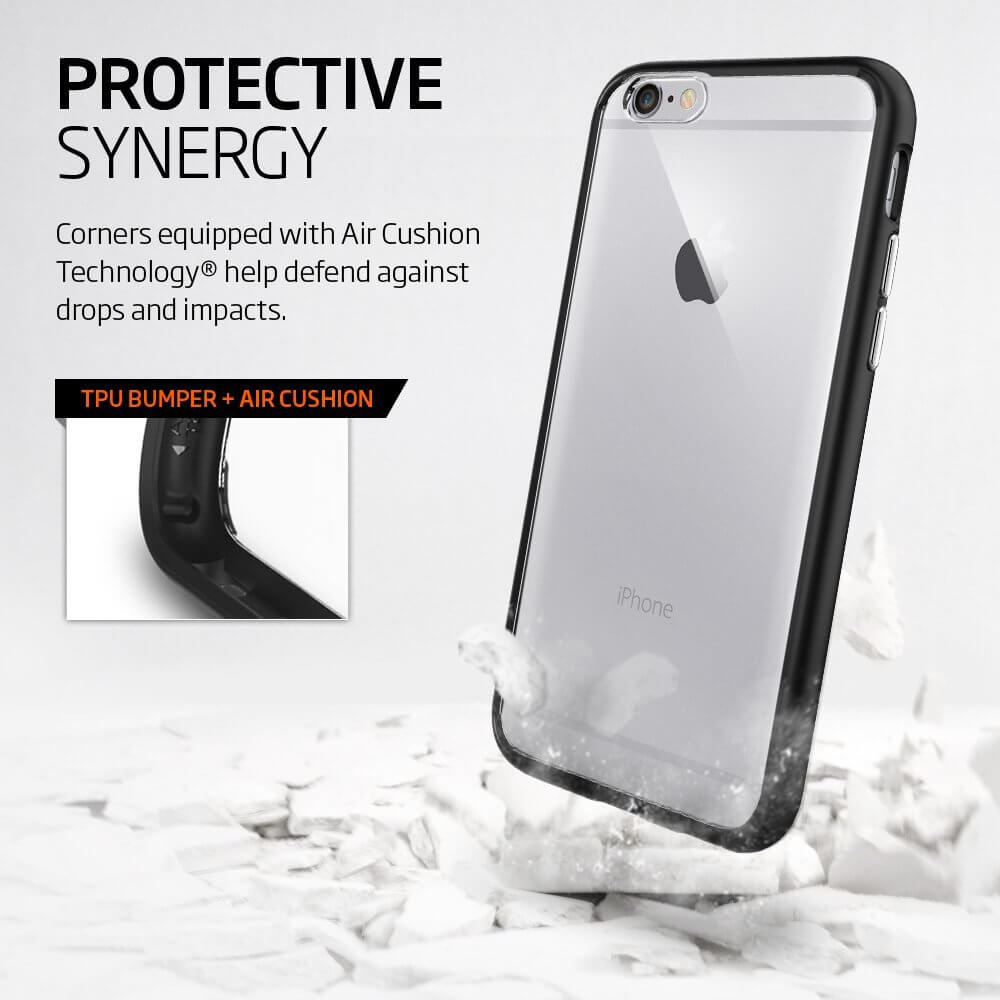 Spigen® Ultra Hybrid SGP11646 iPhone 6s Plus/6 Plus Case – Black