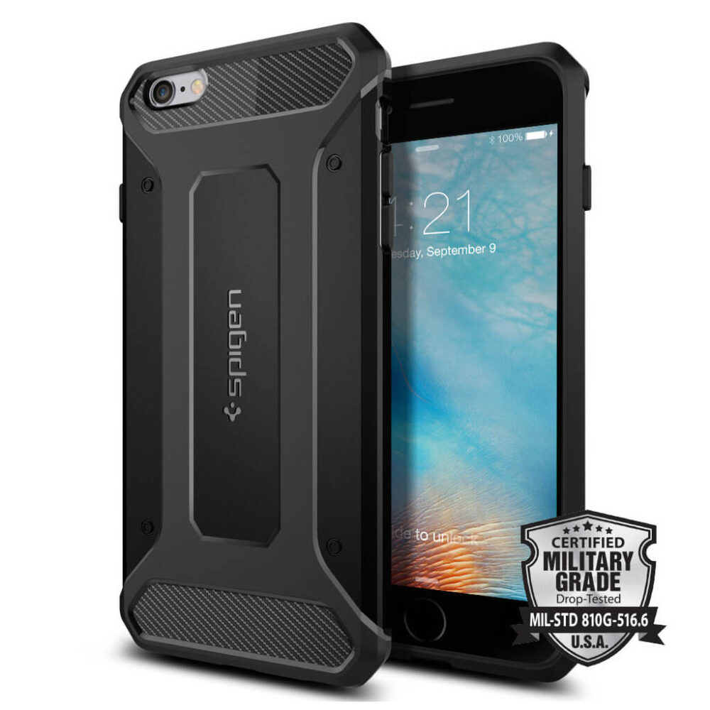 Spigen® Rugged Armor™ SGP11643 iPhone 6 Plus / 6s Plus Case - Black