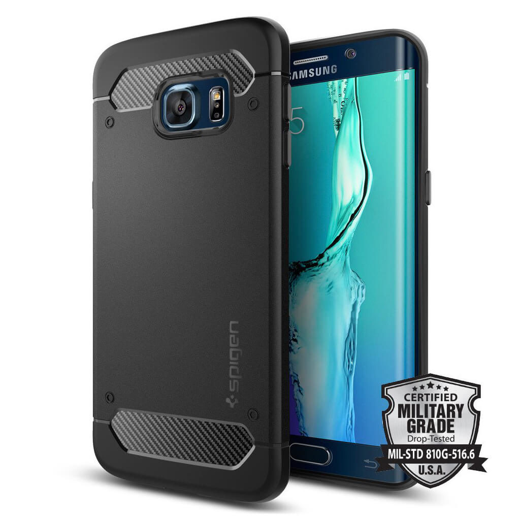Spigen® Rugged Armor SGP11698 Samsung Galaxy S6 Edge+ Plus Case – Carbon Fiber