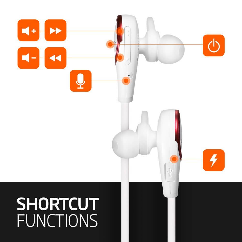 Spigen® R12E Essential™ SGP11842 Bluetooth Headphones – White