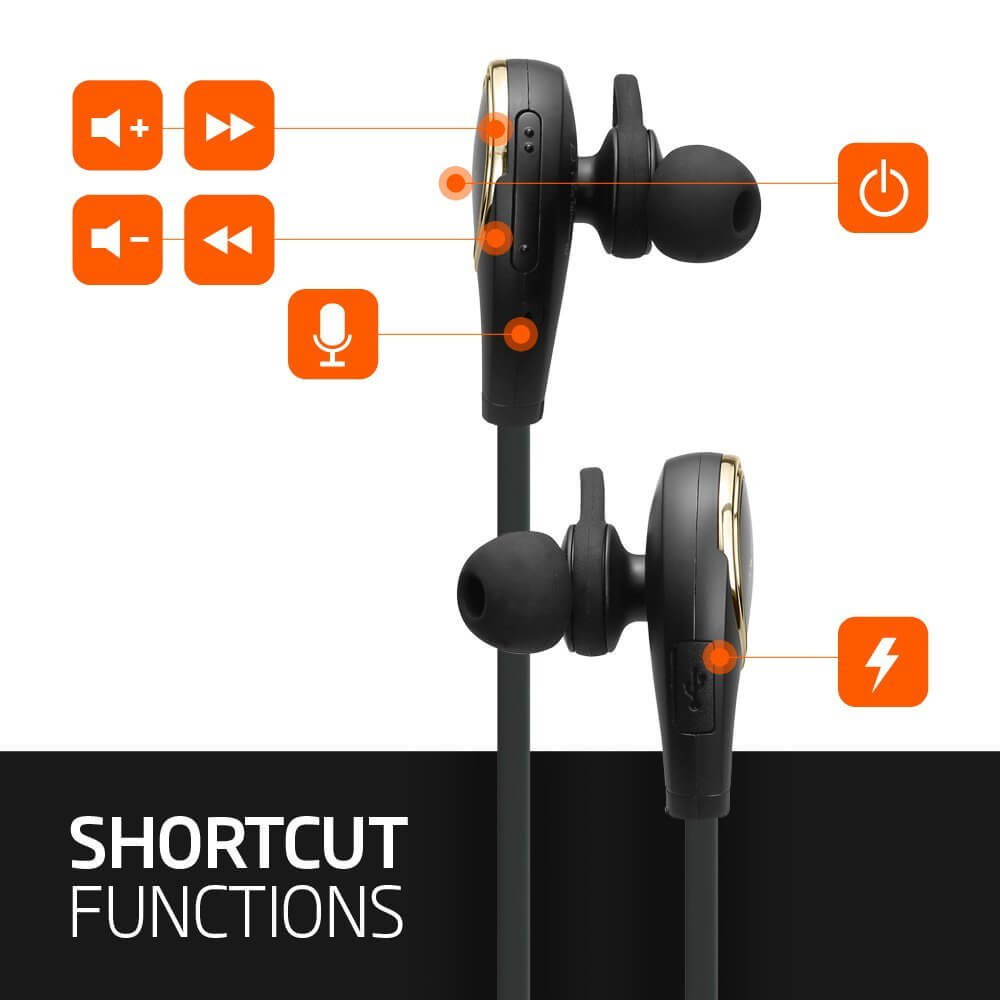 Spigen® R12E Essential™ SGP11844 Bluetooth Headphones – Black