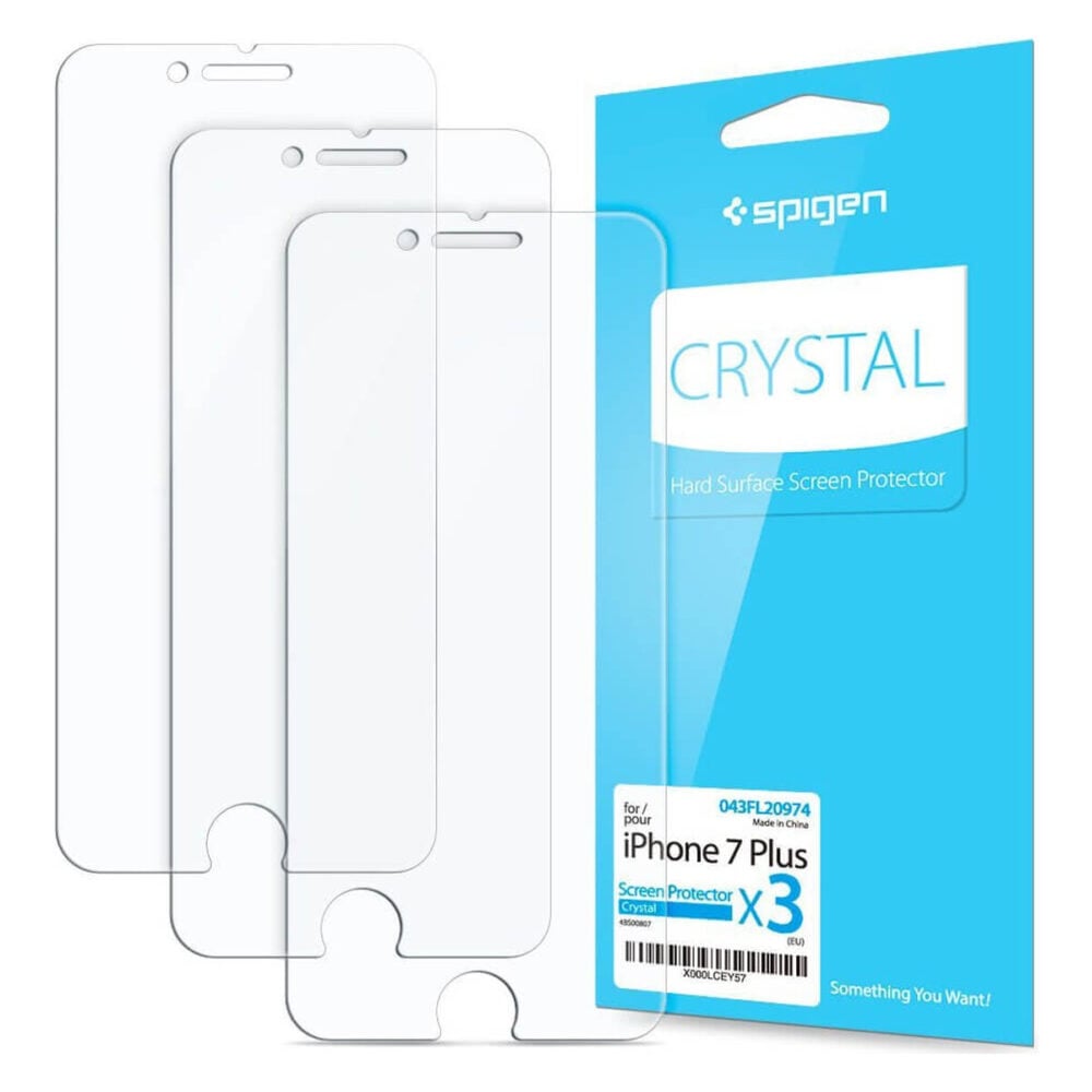 Spigen® (x3.Pack) Crystal™ iPhone 8 Plus / 7 Plus Premium Screen Protector