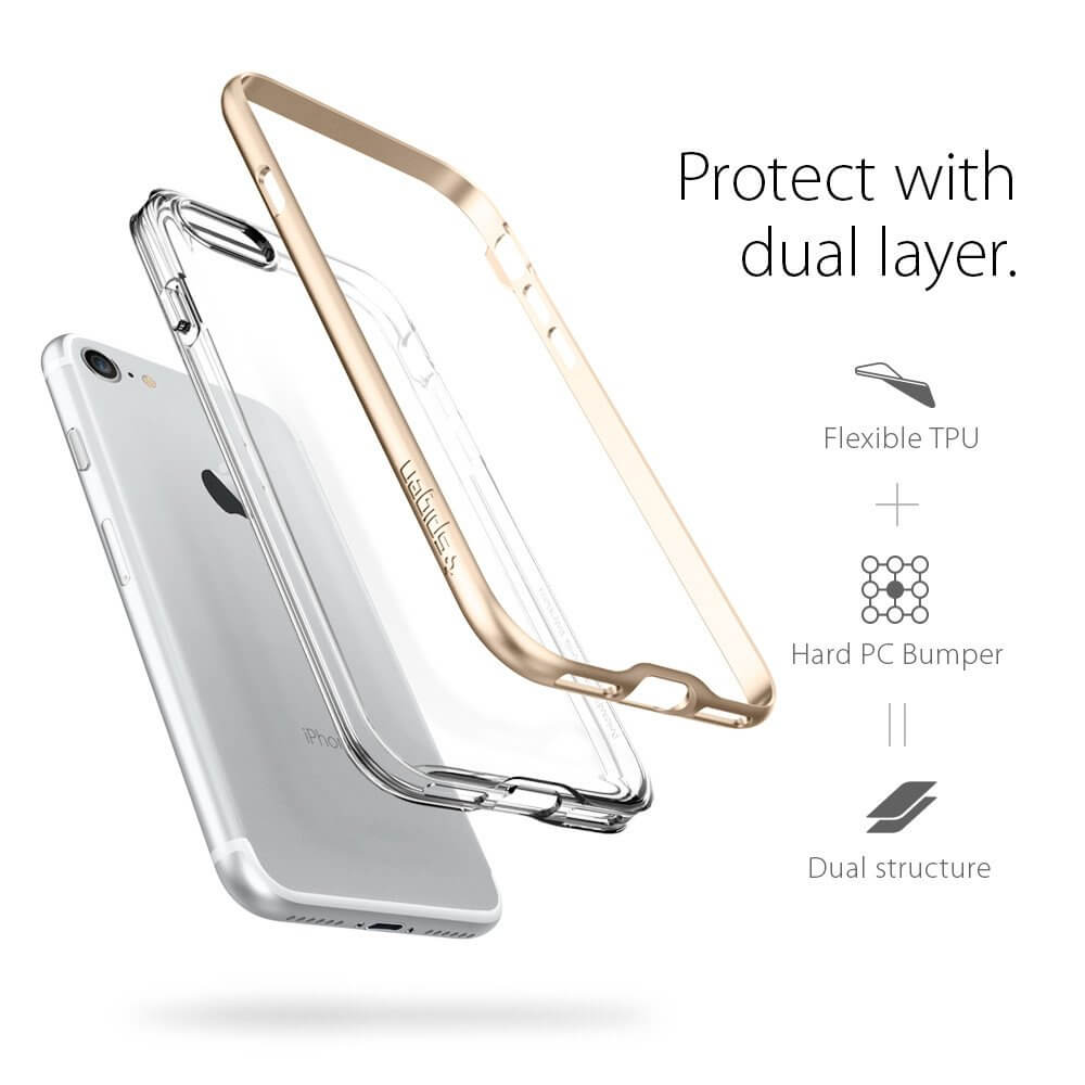 Spigen® Neo Hybrid Crystal™ SGP 042CS20521 iPhone 7 Case - Champagne Gold