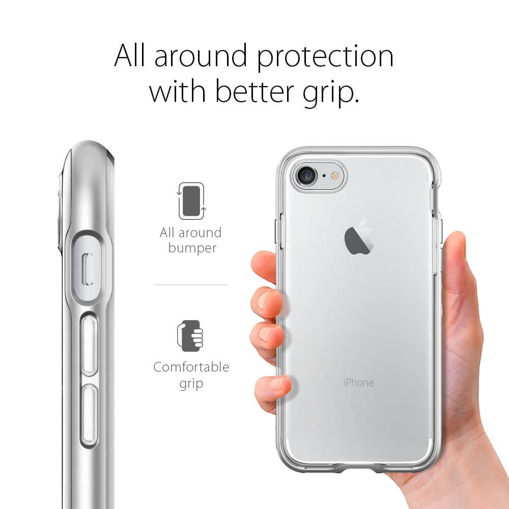 Spigen® Neo Hybrid Crystal™ SGP 042CS20676 iPhone 7 Case - Satin Silver