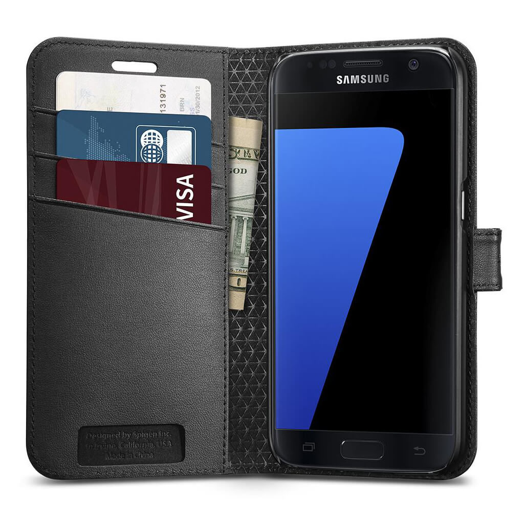 Spigen® Wallet S™ 555CS20027 Samsung Galaxy S7 Case - Black