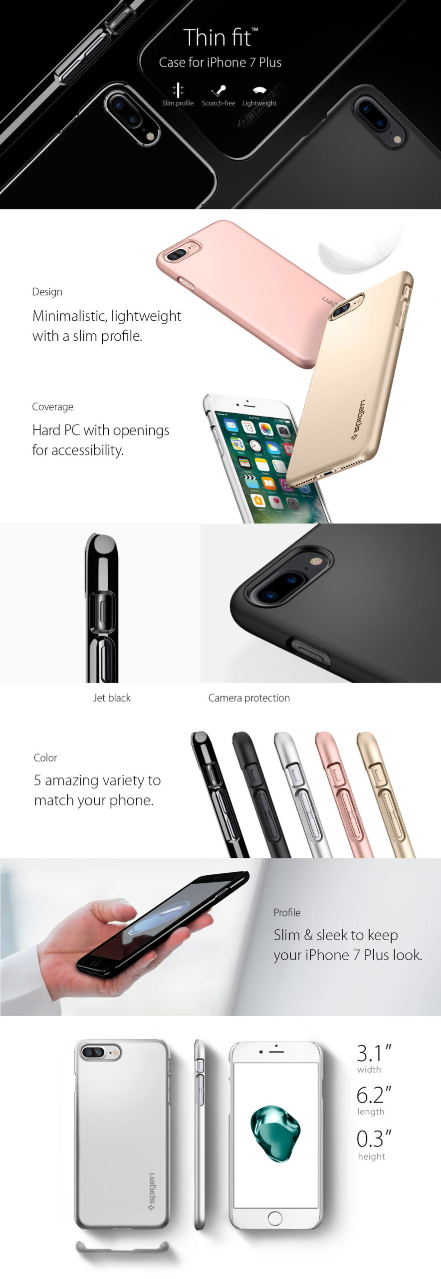 Spigen® Thin Fit™ iPhone 7 Plus Case