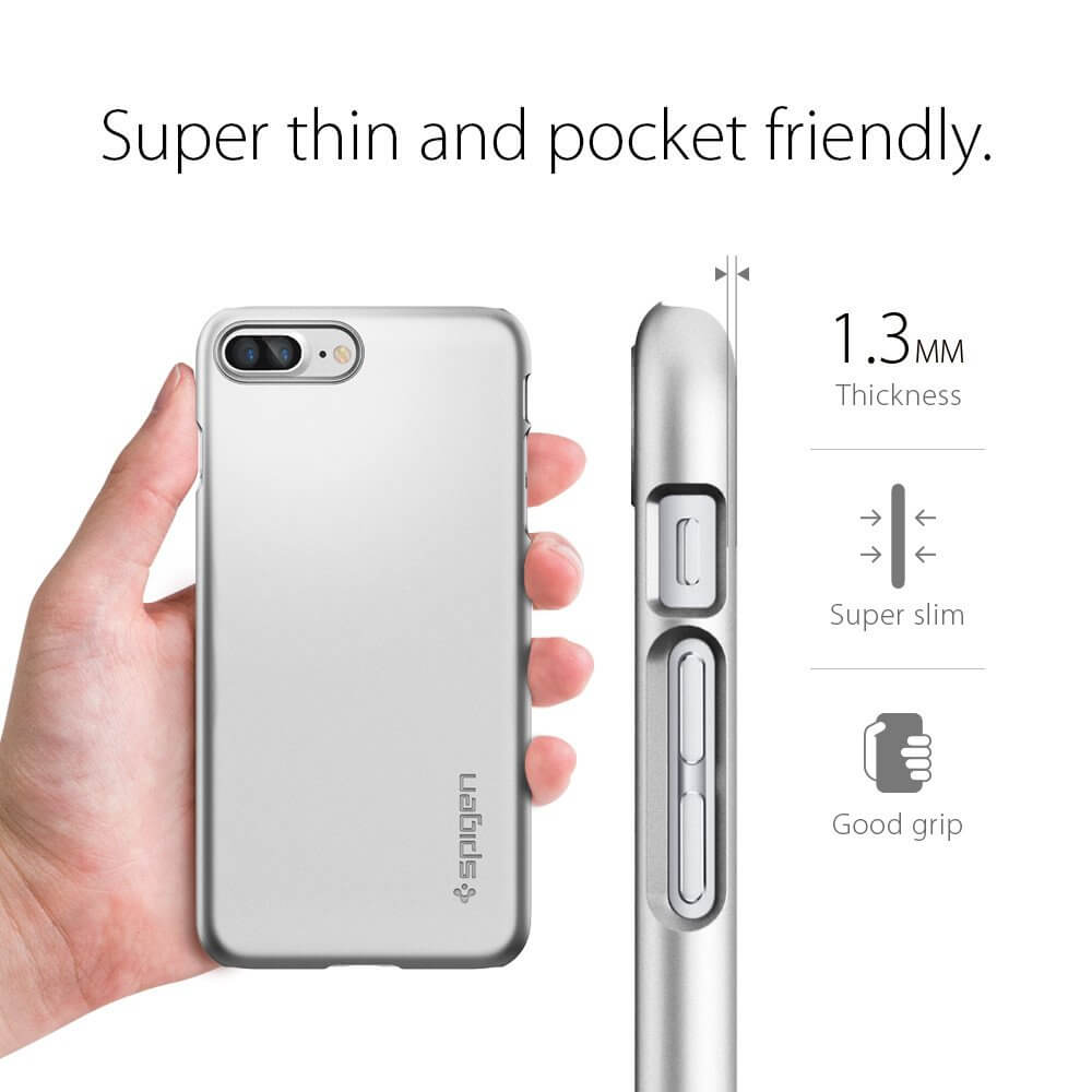 Spigen® Thin Fit™ SGP 043CS20735 iPhone 7 Plus Case - Satin Silver