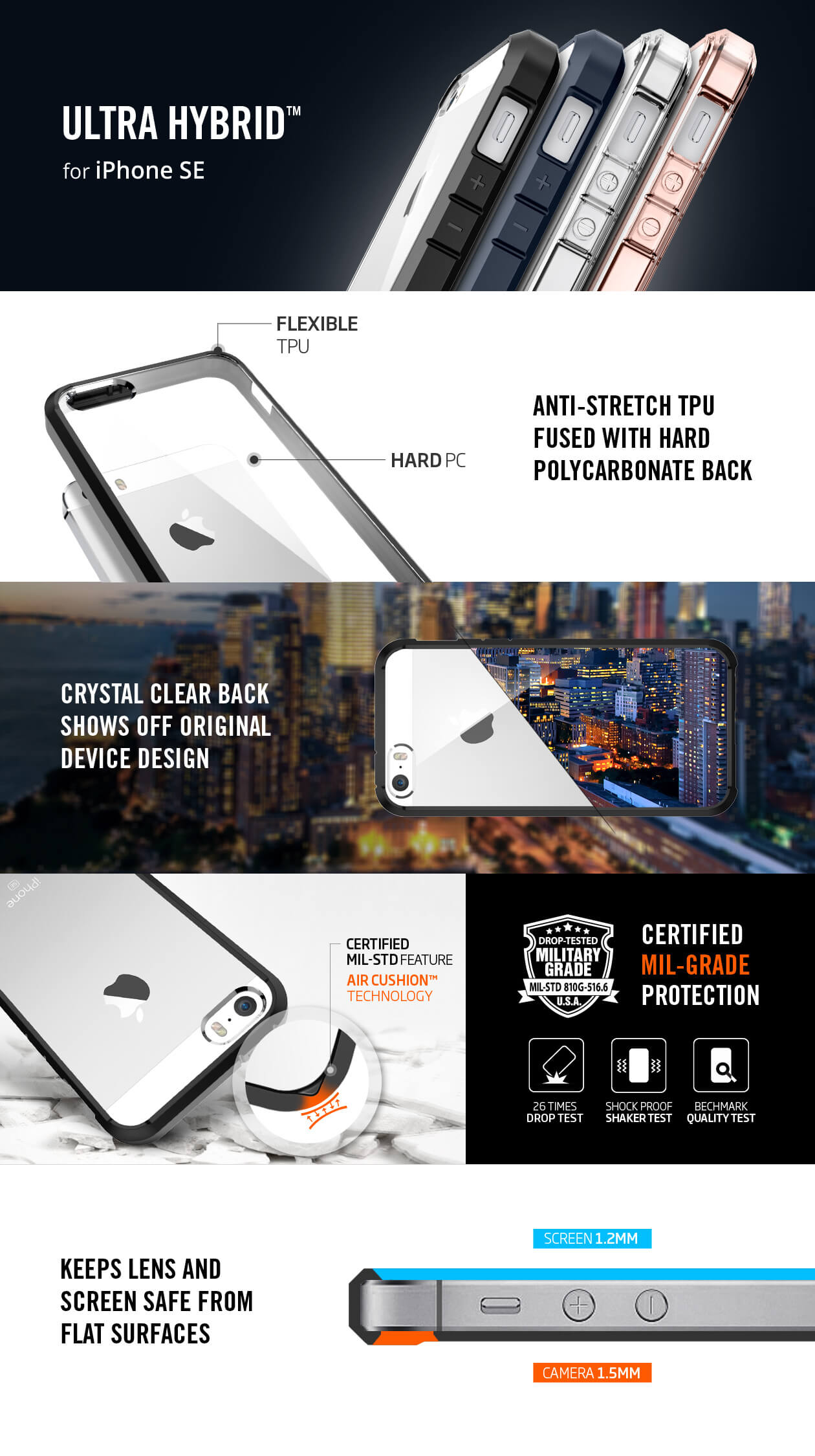 Spigen® Ultra Hybrid™ iPhone SE/5s/5 Case