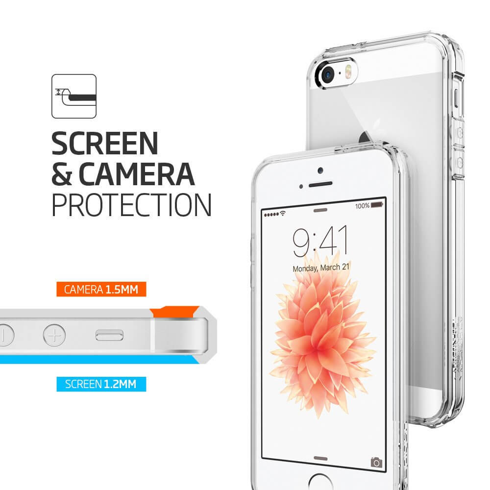 Spigen® Ultra Hybrid™ SGP 041CS20171 iPhone SE/5s/5 Case - Crystal Clear