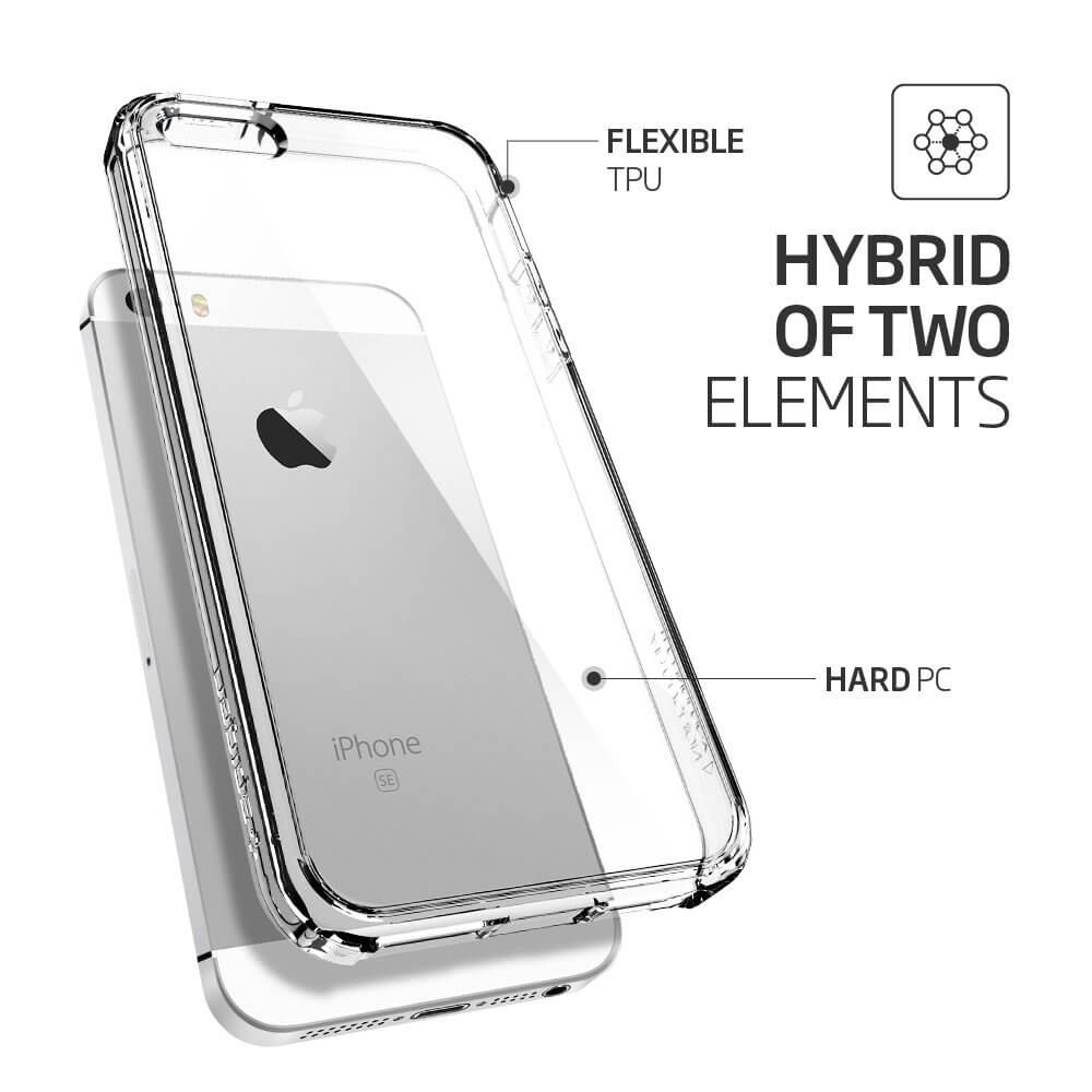 Spigen® Ultra Hybrid™ SGP 041CS20171 iPhone SE/5s/5 Case - Crystal Clear