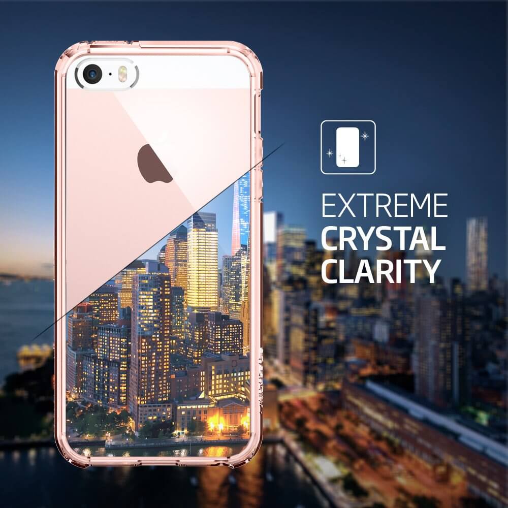 Spigen® Ultra Hybrid™ SGP 041CS20172 iPhone SE/5s/5 Case - Rose Crystal