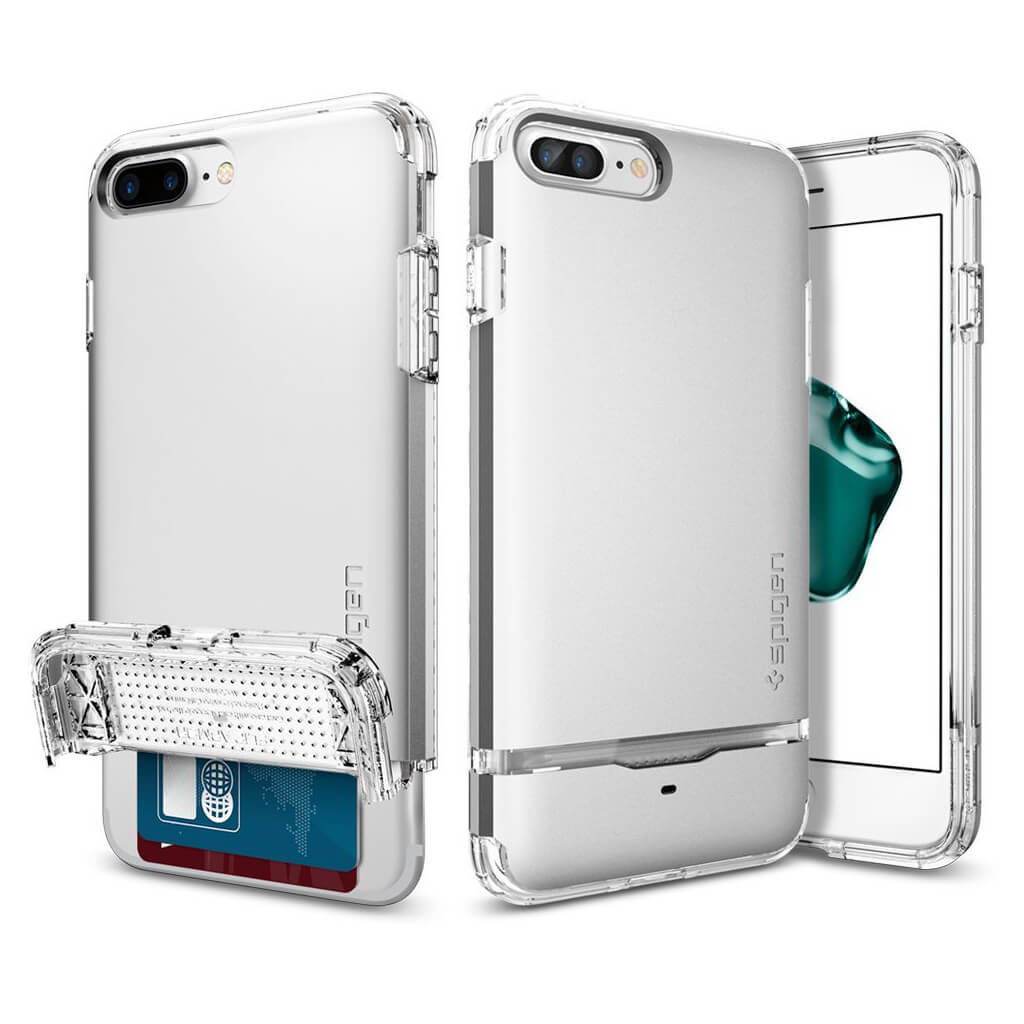 Spigen® Flip Armor™ 043CS20822 iPhone 7 Plus Case – Satin Silver
