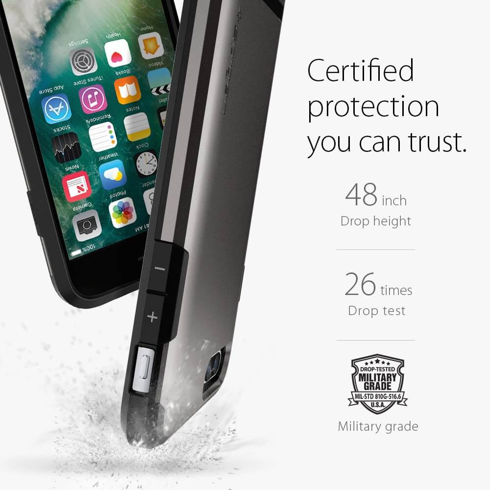Spigen® Flip Armor™ SGP 043CS20776 iPhone 7 Plus Case - Gunmetal