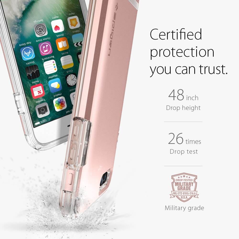 Spigen® Flip Armor™ SGP 043CS20821 iPhone 7 Plus Case - Rose Gold