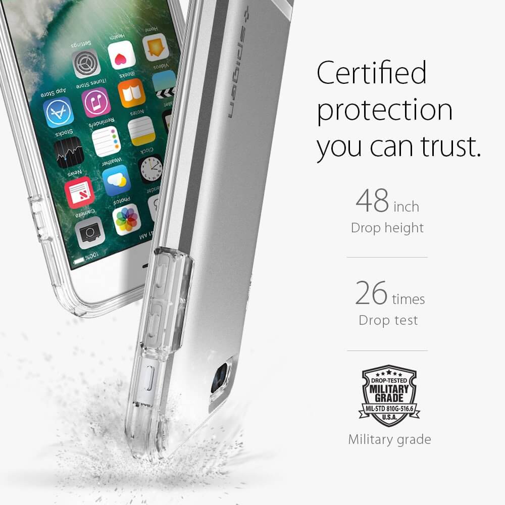 Spigen® Flip Armor™ SGP 043CS20822 iPhone 7 Plus Case - Satin Silver