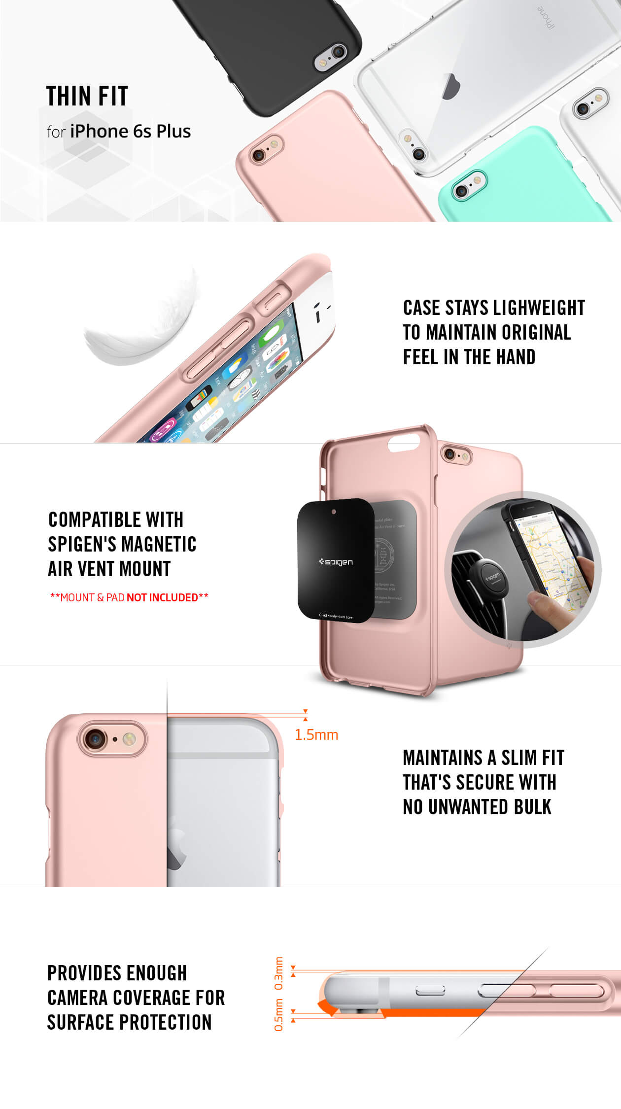 Spigen® Thin Fit™ iPhone 6s Plus/6 Plus Case