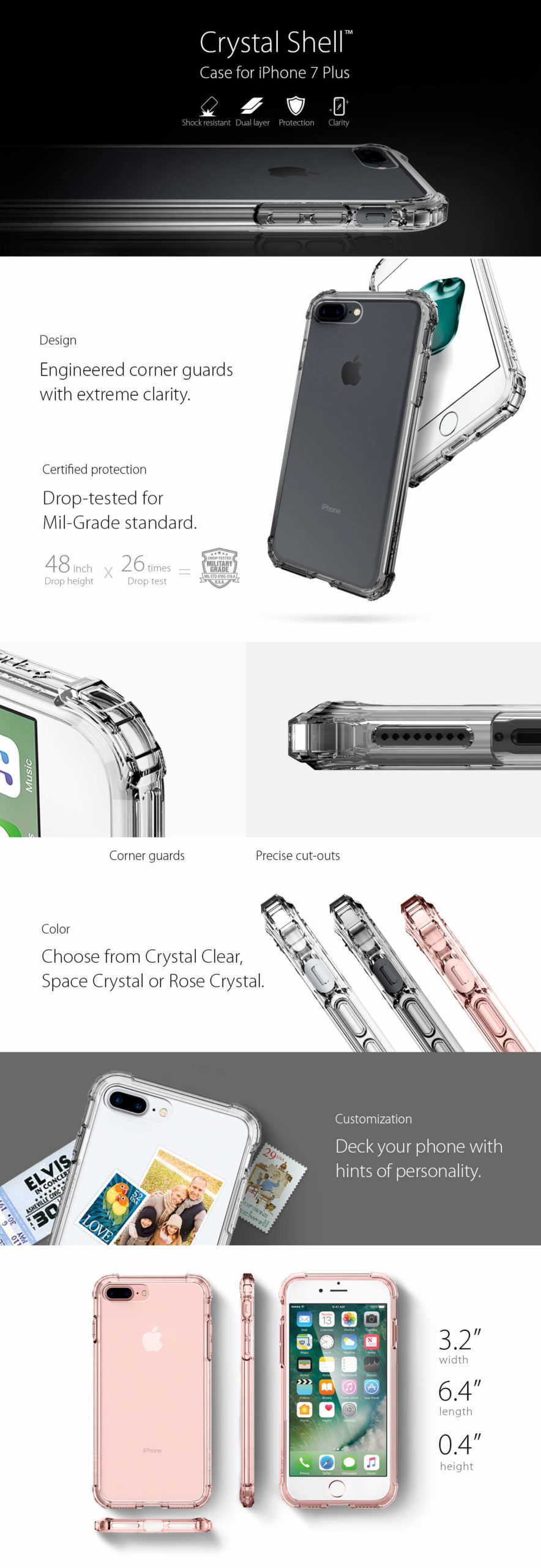 Spigen® Crystal Shell™ iPhone 7 Plus Case