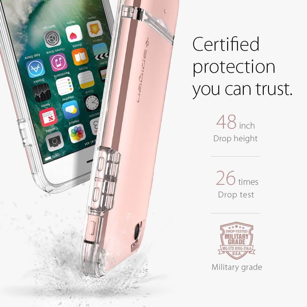 Spigen® Flip Armor™ SGP 042CS20819 iPhone 7 Case - Rose Gold