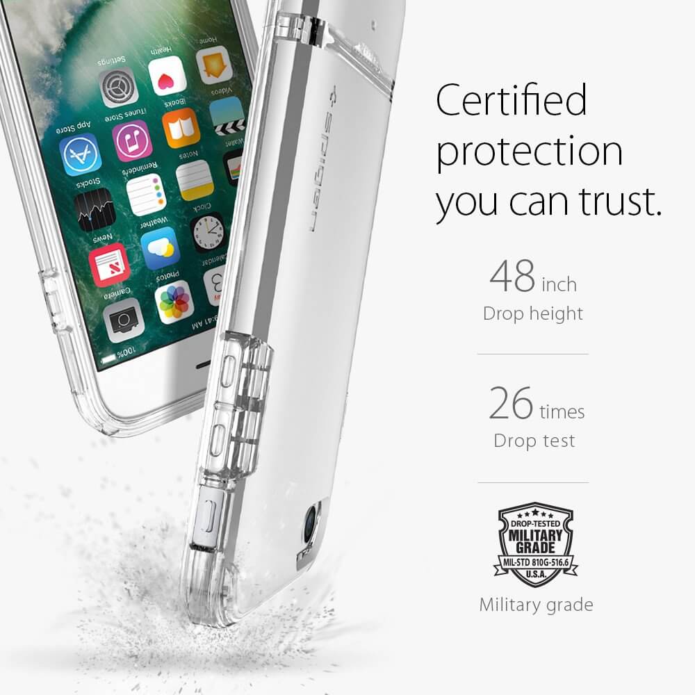 Spigen® Flip Armor™ SGP 042CS20820 iPhone 7 Case - Satin Silver