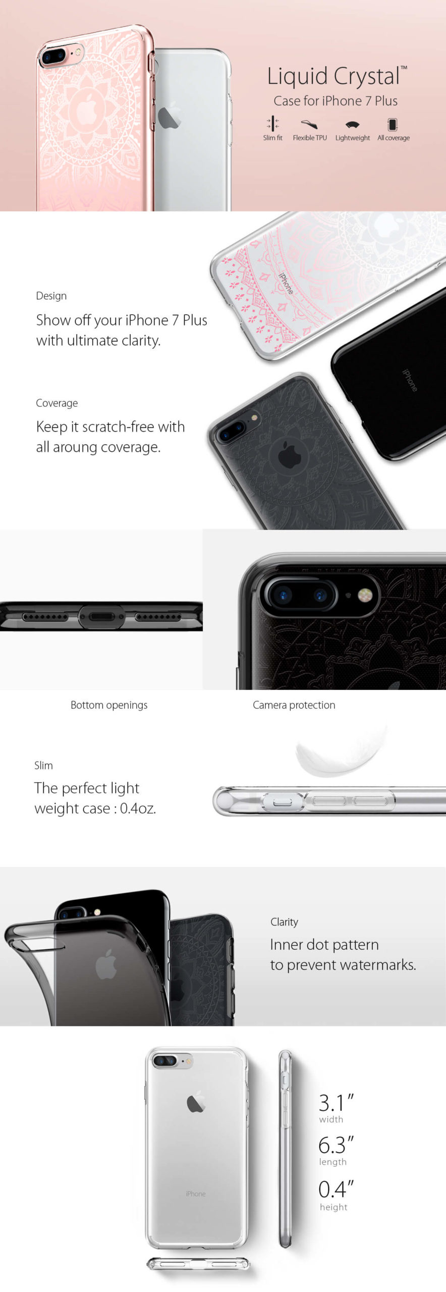 Spigen® Liquid Crystal™ iPhone 7 Plus Case