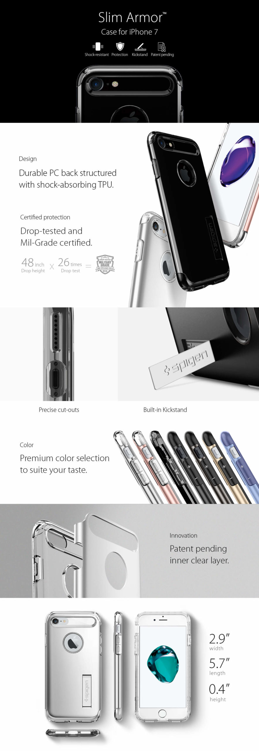 Spigen® Slim Armor™ iPhone 7 Case