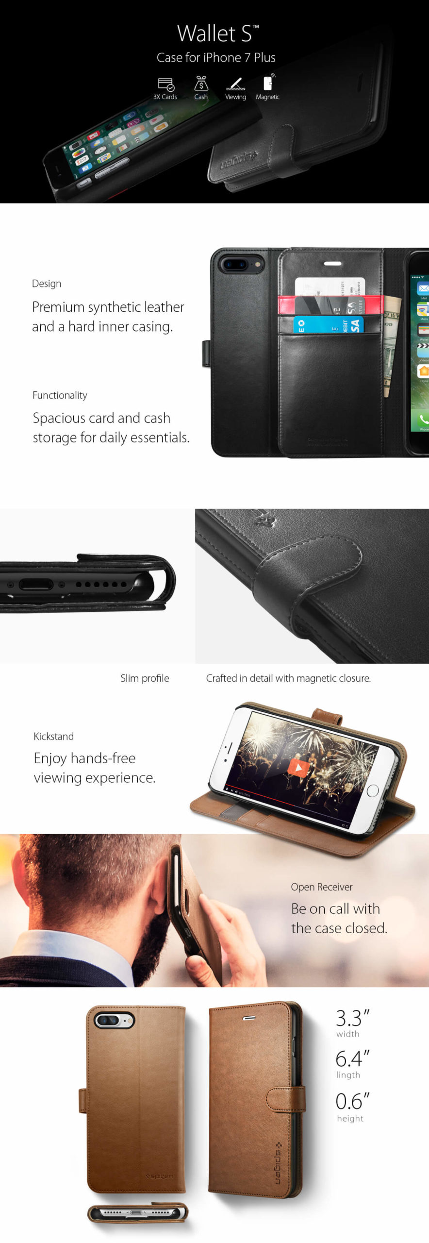 Spigen® Wallet S™ iPhone 7 Plus Case