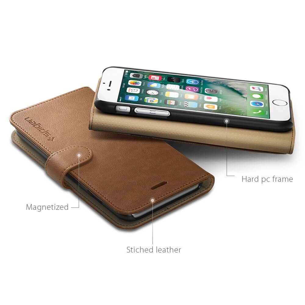 Spigen® Wallet S™ SGP 042CS20546 iPhone 7 Case - Brown