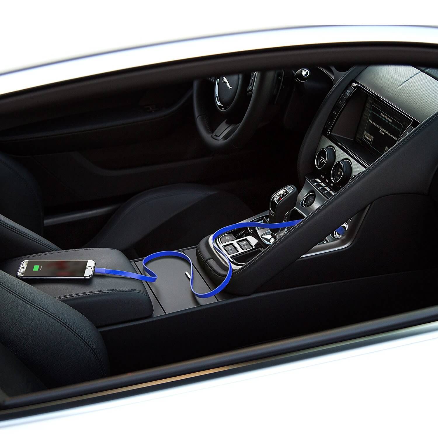 Tylt® Ribbn™ 4.8A Lightning Car Charger - Blue