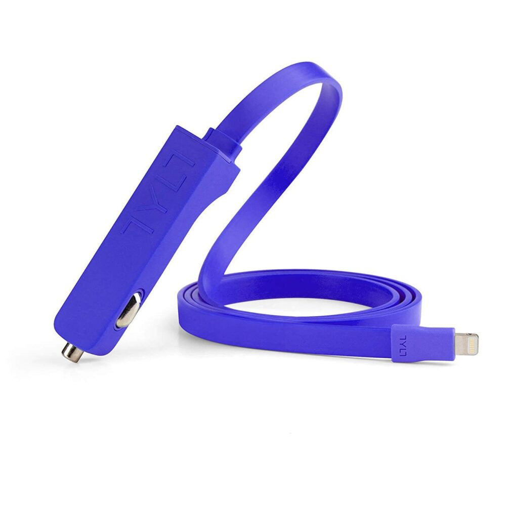 Tylt® Ribbn 4.8A Lightning Car Charger - Blue