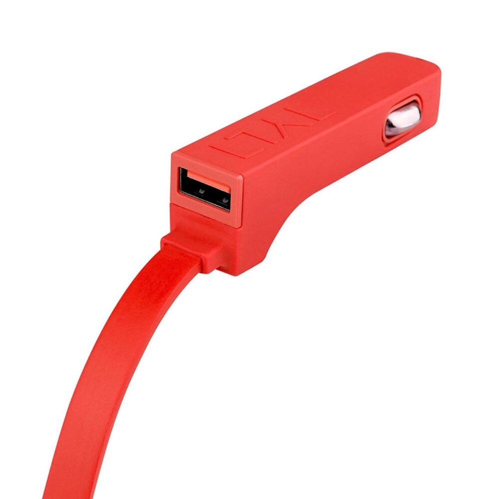 Tylt® Ribbn 4.8A Lightning Car Charger - Red