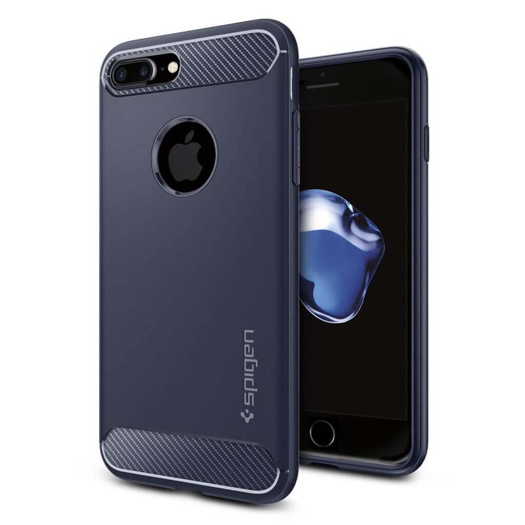 Spigen® Rugged Armor™ 043CS21190 iPhone 7 Plus Case - Midnight Blue