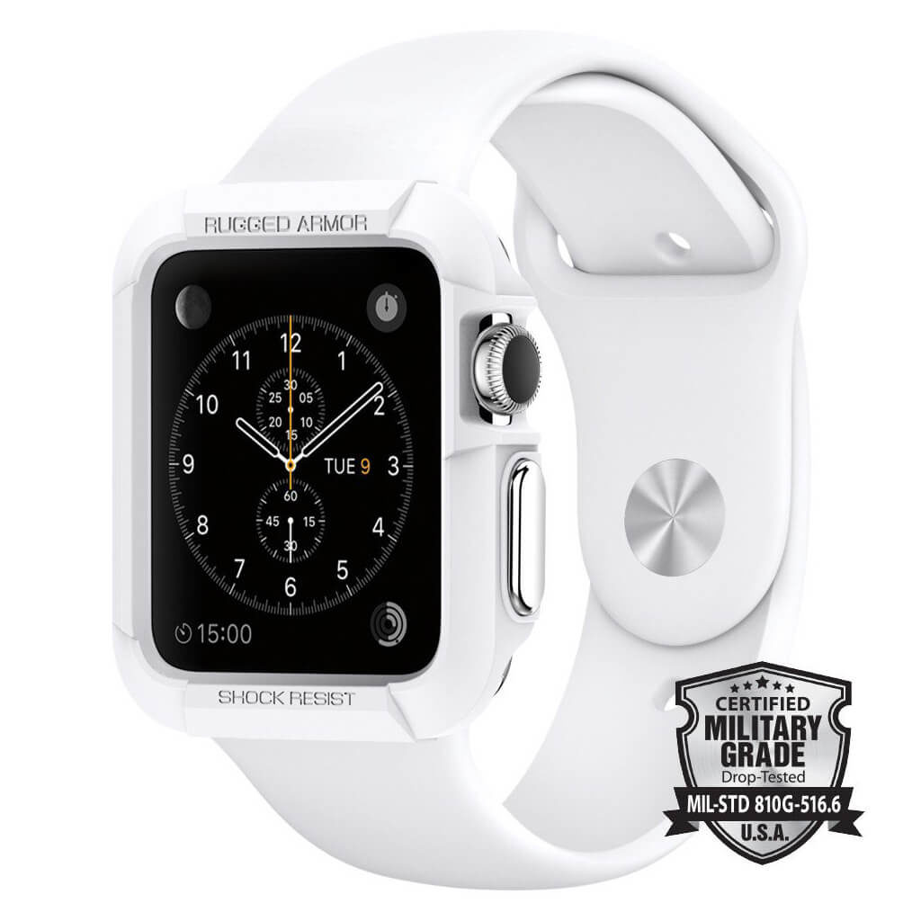 Spigen® Rugged Armor™ SGP11497 Apple Watch 42mm Case - White