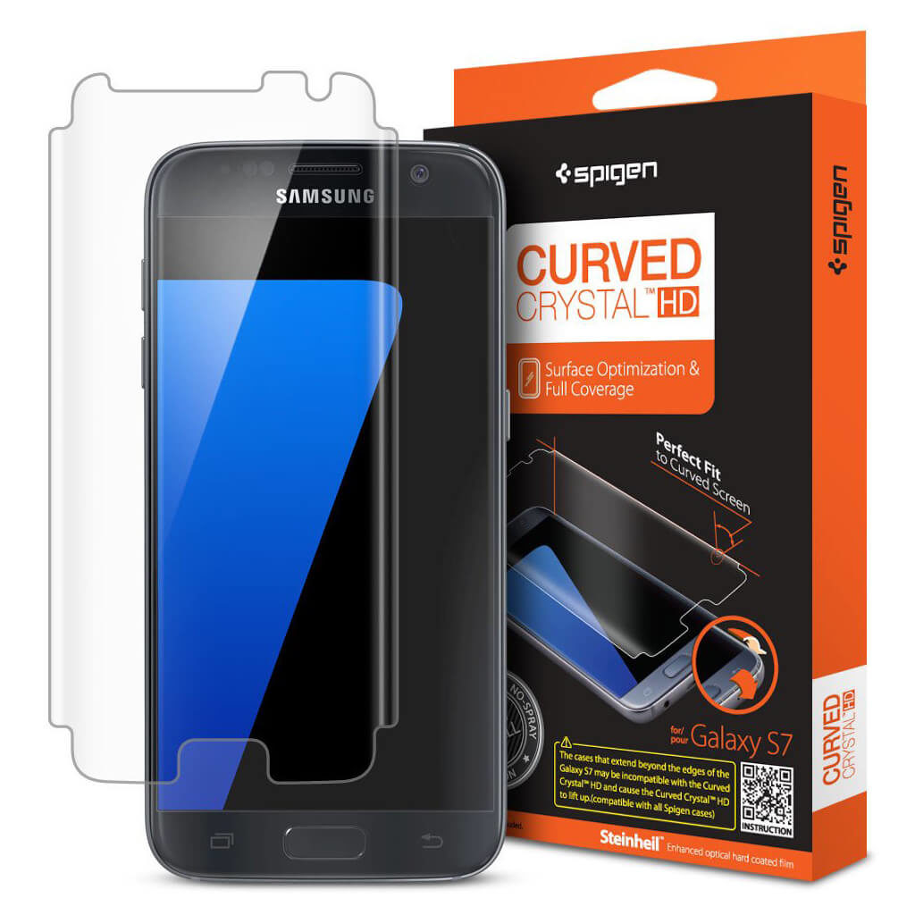Spigen® x2 Pack Curved Crystal™ SGP 555FL20105 Samsung Galaxy S7 Premium Screen Protector