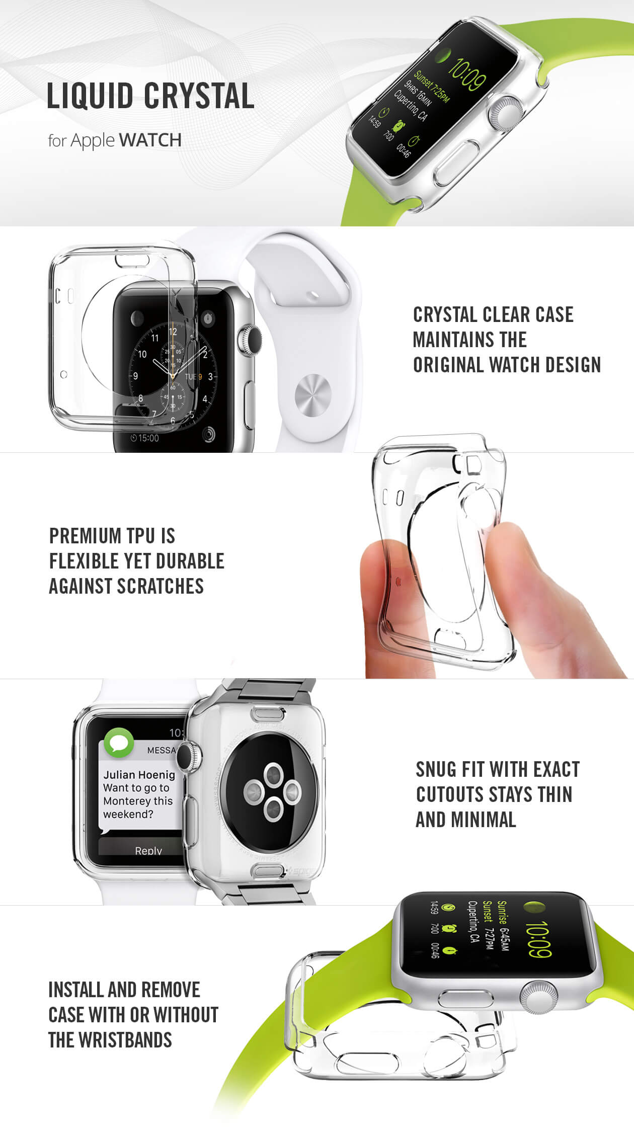 Spigen® Liquid Crystal SGP11495 Apple Watch 42mm Series 1 Case