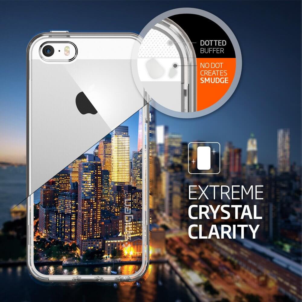 Spigen® Neo Hybrid Crystal 041CS20181 iPhone SE/5s/5 Case - Gunmetal