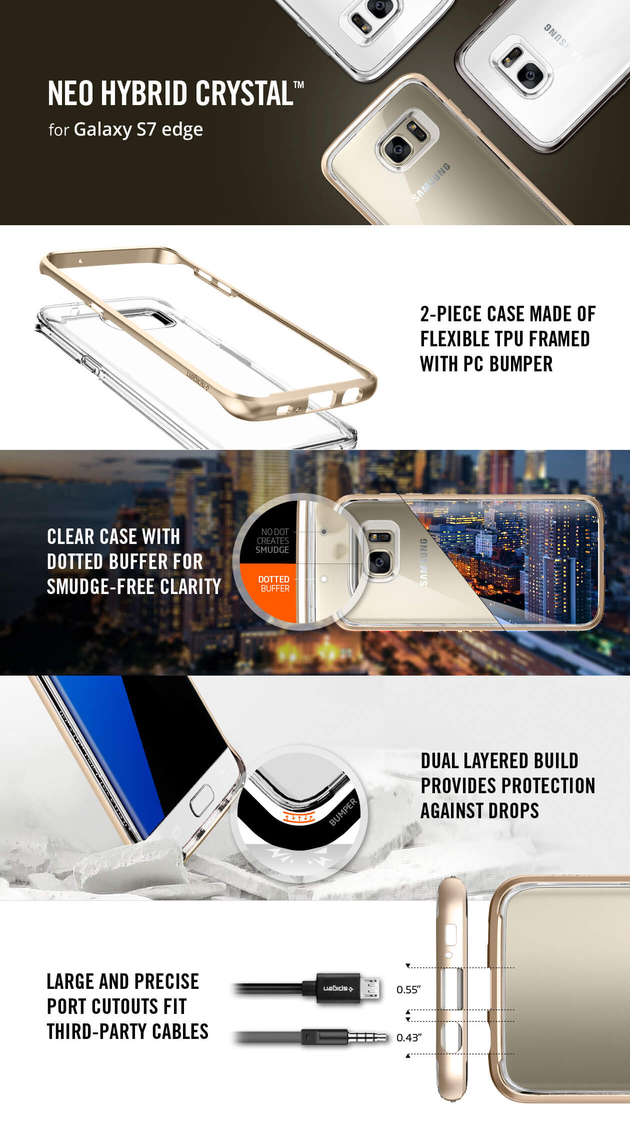 Spigen® Neo Hybrid Crystal Samsung Galaxy S7 Edge Case