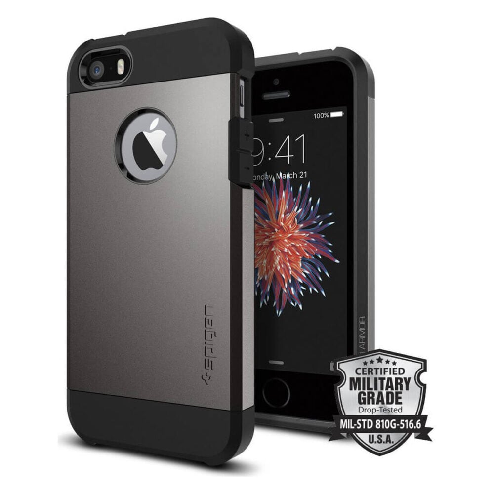 Spigen® Tough Armor™ 041CS20188 iPhone SE (2016) / 5s / 5 Case - Gunmetal