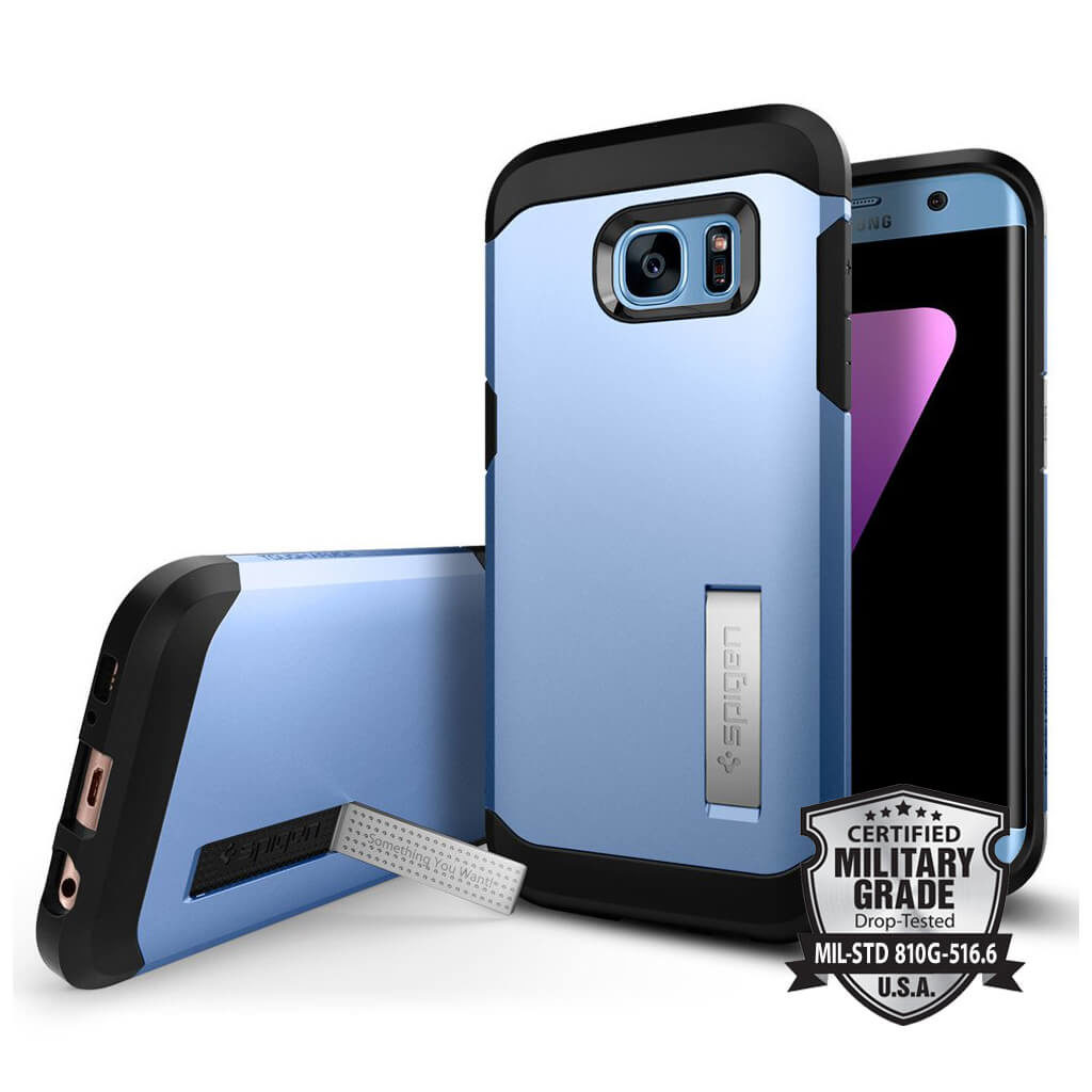 Spigen® Tough Armor 556CS21033 Samsung Galaxy S7 Edge Case - Blue Coral