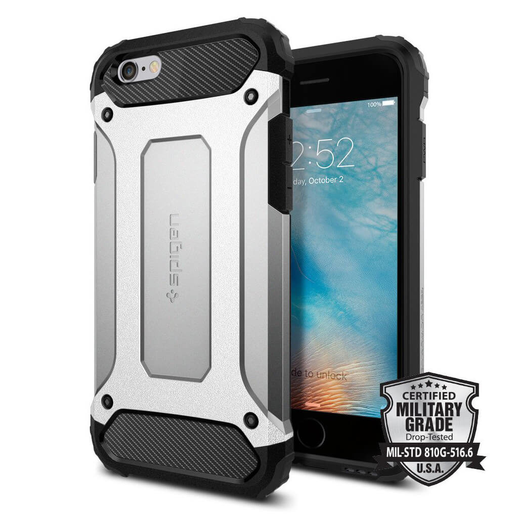 Spigen® Tough Armor Tech SGP11744 iPhone 6s/6 Case - Satin Silver