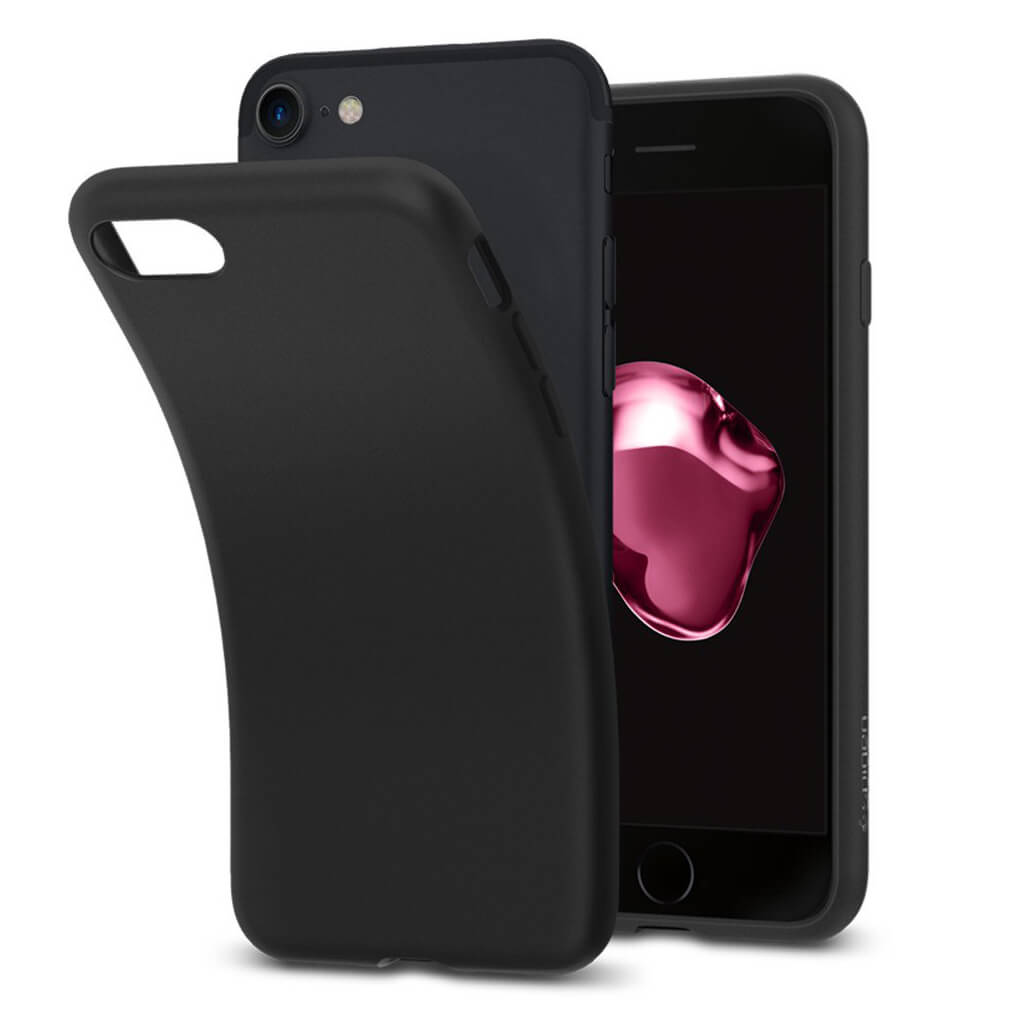 Spigen® Liquid Crystal™ 042CS21247 iPhone SE (2022 / 2020) / 8 / 7 Case - Matte Black