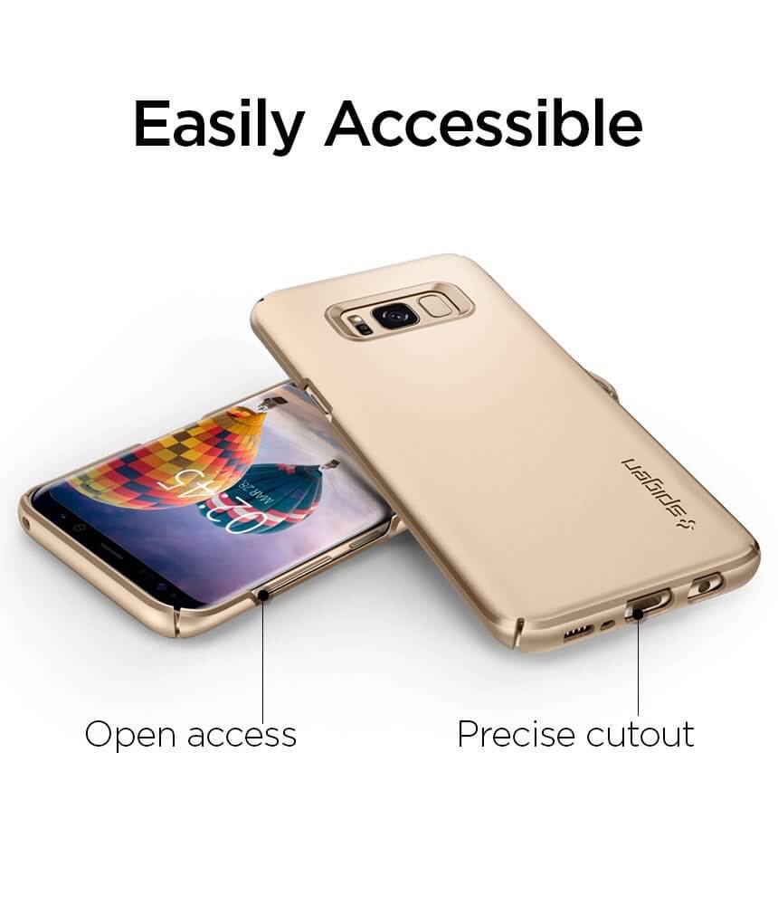 Spigen® Thin Fit™ 565CS21622 Samsung Galaxy S8 Case - Gold Maple