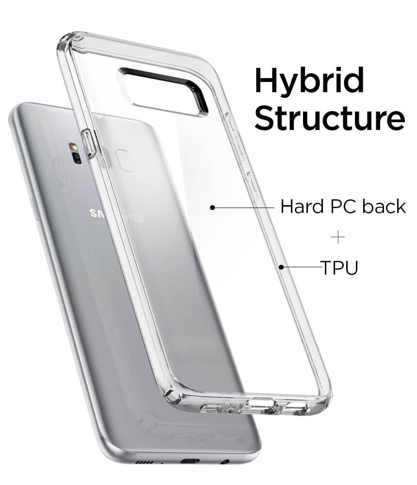 Spigen® Ultra Hybrid 571CS21683 Samsung Galaxy S8+ Plus Case - Crystal Clear