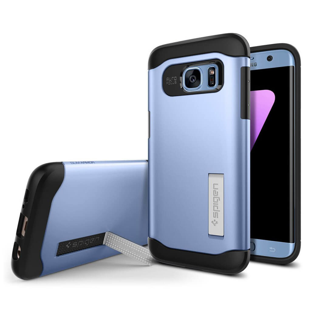 Spigen® Slim Armor™ 556CS21030 Samsung Galaxy S7 Edge Case - Blue Coral