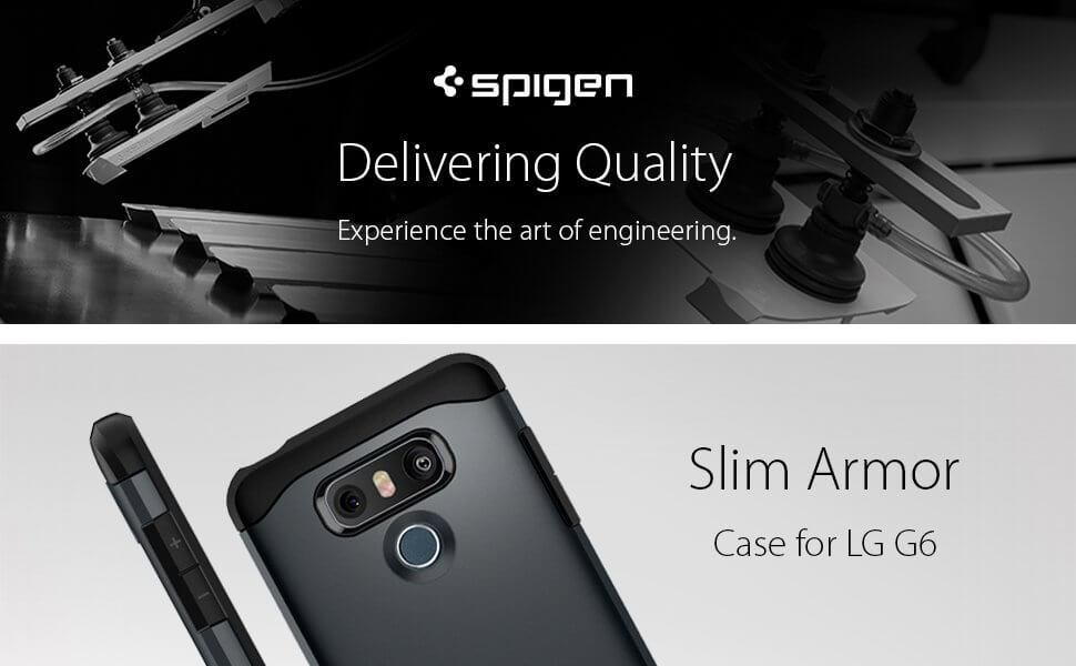 Spigen® Slim Armor™ A21CS21238 LG G6 Case - Metal Slate