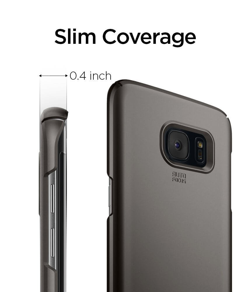 Spigen® Thin Fit™ 556CS20030 Samsung Galaxy S7 Edge Case - Gunmetal