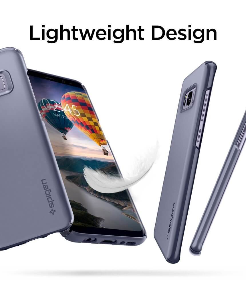 Spigen® Thin Fit™ 565CS21623 Samsung Galaxy S8 Case - Orchid Gray