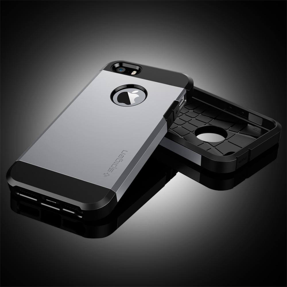 Spigen® Tough Armor™ SGP10491 iPhone SE/5s/5 Case - Satin Silver
