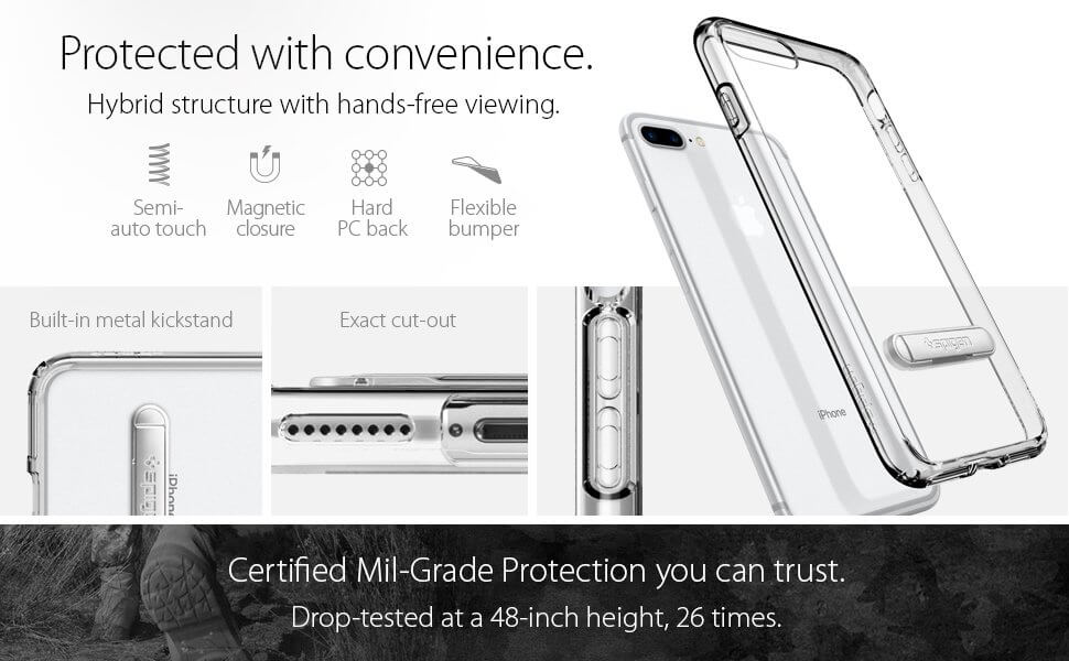 Spigen® Ultra Hybrid S™ 043CS20754 iPhone 7 Plus Case - Crystal Clear