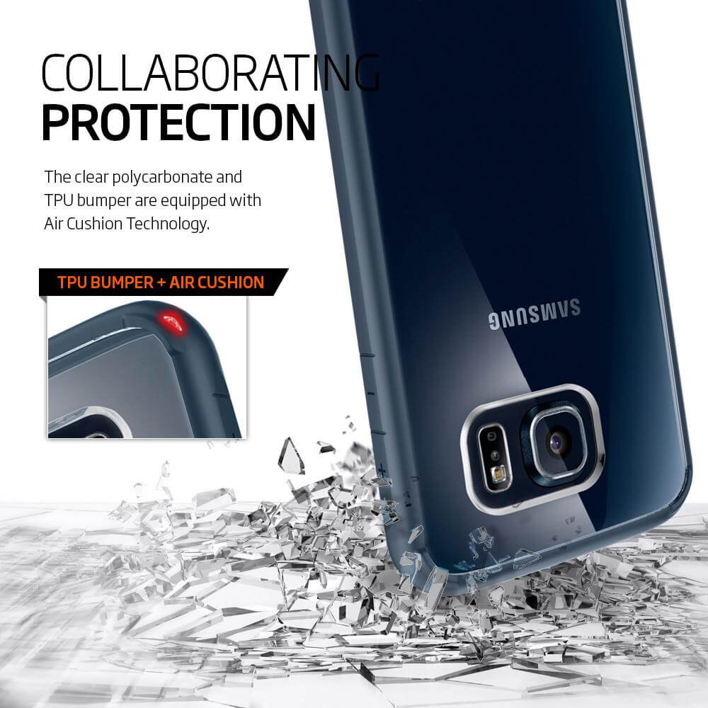 Spigen® Ultra Hybrid™ SGP11313 Samsung Galaxy S6 Case - Metal Slate