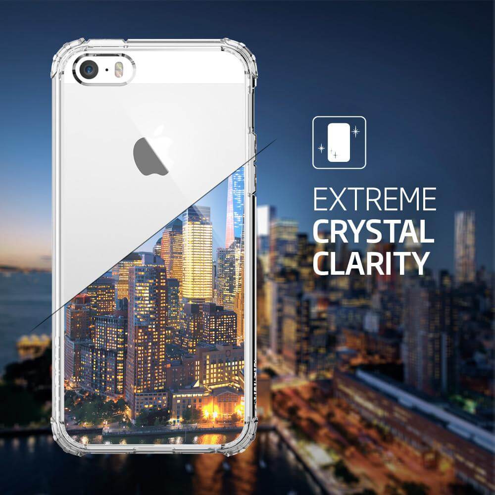 Spigen® Crystal Shell™ 041CS20177 iPhone SE/5s/5 Case - Crystal Clear
